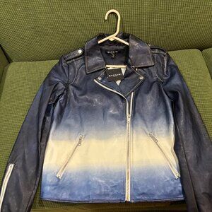 NWT Baccini Ombré Vegan Leather Moto Jacket Sz M.